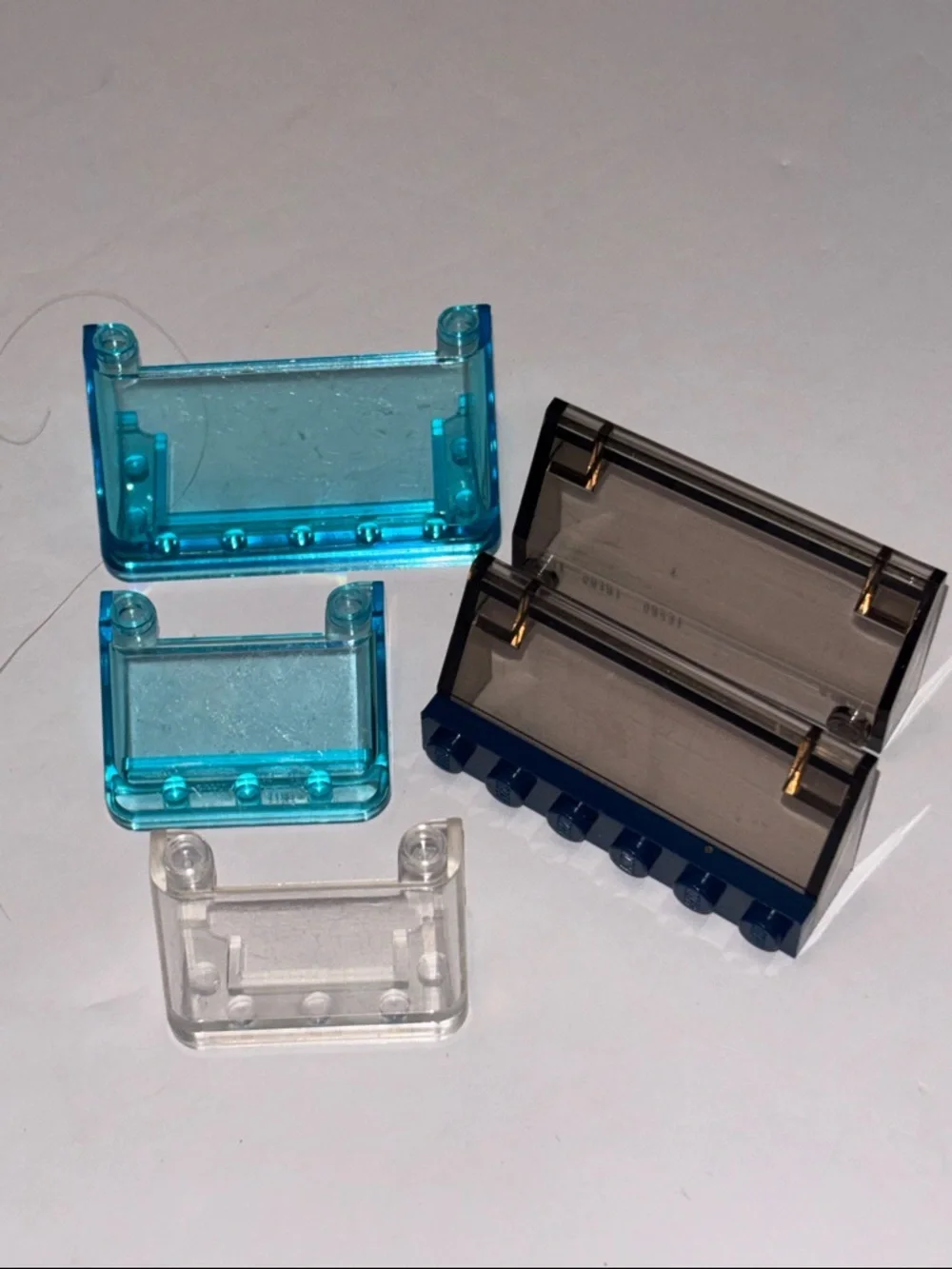 Translucent LEGO Windscreens - Blue, Dark Blue, Clear